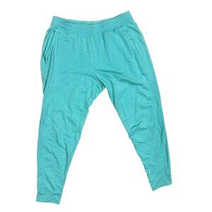 Mitchell Evan Sweatpants Made in USA Light Blue Joggers Stretch Large